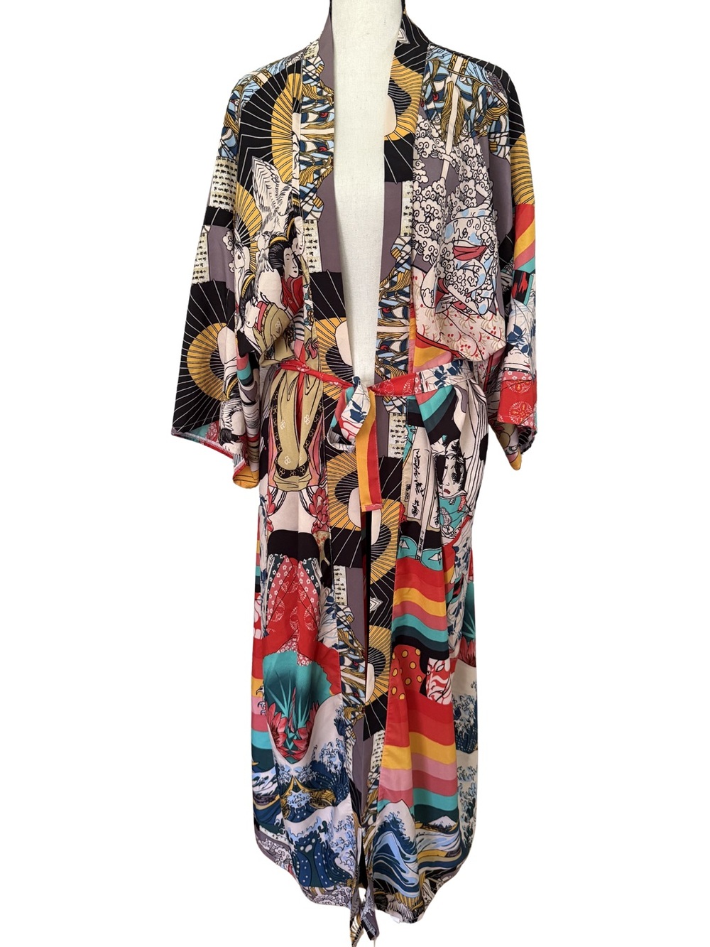 Tsunami Rainbow Kimono Duster